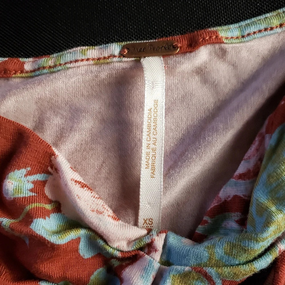 Free‎ People Ginger Snap Floral Top Women’s XS - Picture 6 of 7